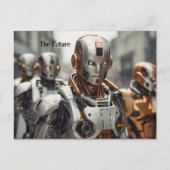 De toekomst, roamende robots, briefkaart (Voorkant)