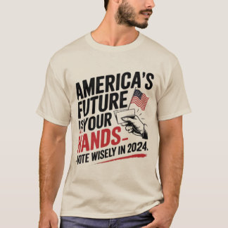 De toekomst van Amerika ligt in uw handen - Stem v T-shirt