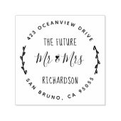 De toekomst van de heer & mevrouw | Rustic Hand Dr Zelfinktende Stempel (Design)