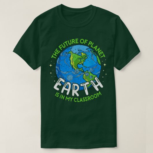 De toekomst van de planeet Aarde in mijn klaslokaa T-shirt (Design voorkant)