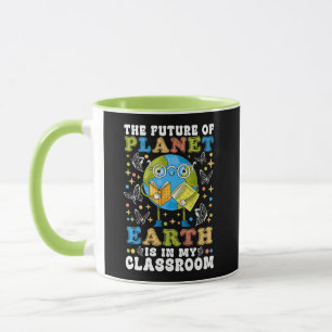 De toekomst van de planeet aarde ligt in mijn klas mok