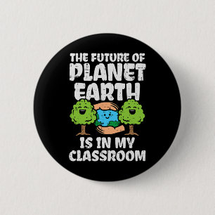 De toekomst van de planeet in mijn Clroom Earth Da Ronde Button 5,7 Cm