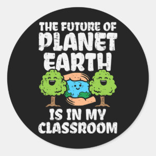De toekomst van de planeet in mijn Clroom Earth Da Ronde Sticker