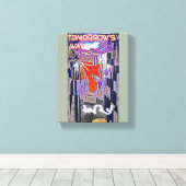 De toekomst van de toekomst van de toekomst canvas afdruk (Insitu (Houten vloer))