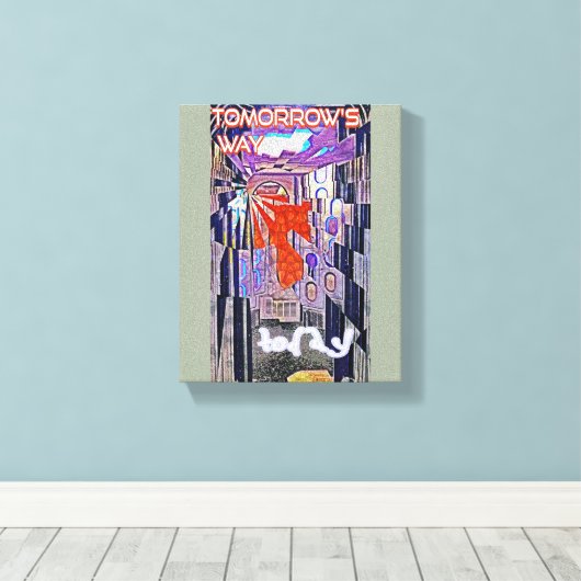 De toekomst van de toekomst van de toekomst canvas afdruk (Insitu (Houten vloer))