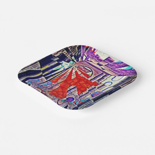 De toekomst van de toekomst van de toekomst papieren bordje (Gebogen)