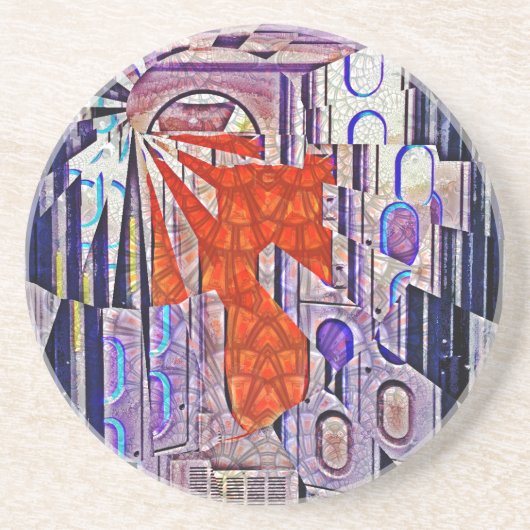 De toekomst van de toekomst van de toekomst zandsteen onderzetter (Voorkant)