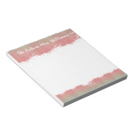 De toekomst van mevrouw Bride Wedding Monogram Pin Notitieblok