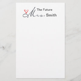 De toekomst van mevrouw - pas je eigen model aan! briefpapier