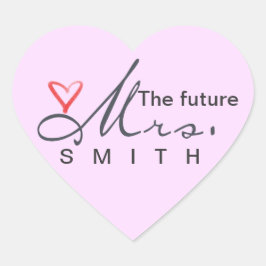 De toekomst van mevrouw - pas je eigen model aan! hart sticker