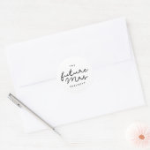 De toekomst van mevrouw ronde sticker (Envelop)