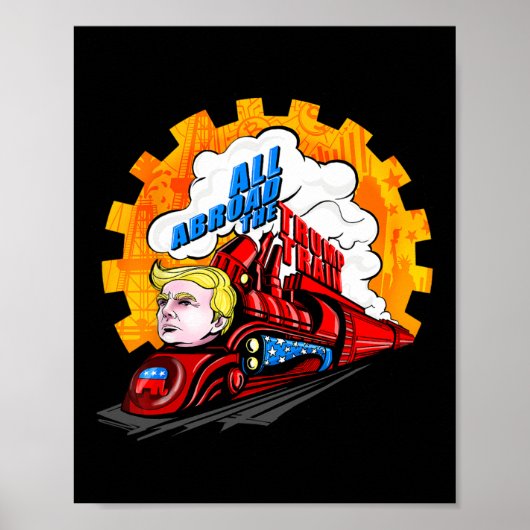 De toekomst van Trump Train 2024 is in het buitenl Poster (Voorkant)