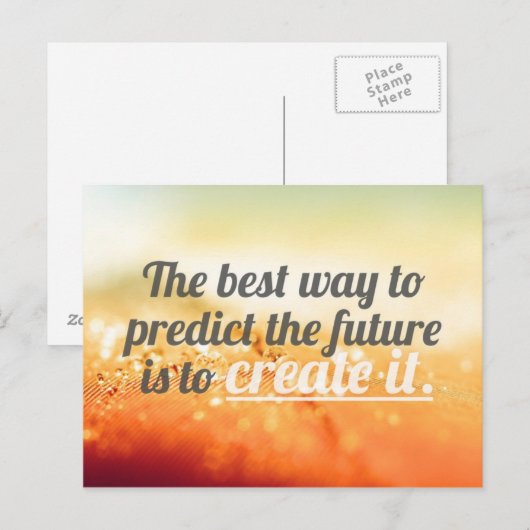 De toekomst voorspellen - Motivatie prijsopgave Briefkaart (Voorkant / Achterkant)