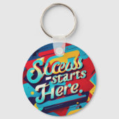 "De toekomst wacht op je" Sleutelhanger (Voorkant)