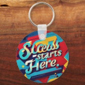 "De toekomst wacht op je" Sleutelhanger (Voorkant)