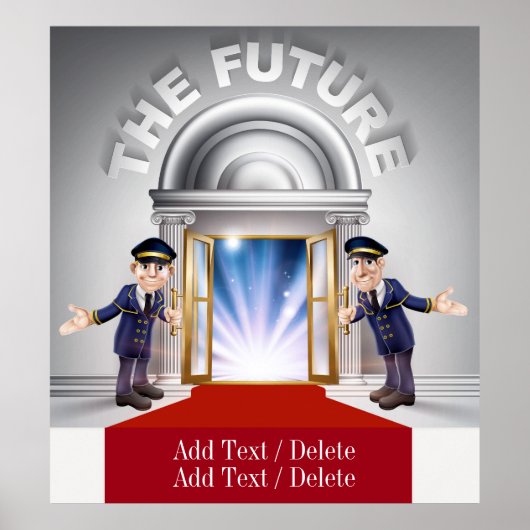 De toekomst: zaken, Afstuderen, bruiloft, etc. Poster (Voorkant)