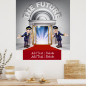 De toekomst: zaken, Afstuderen, bruiloft, etc. Poster (Keuken)