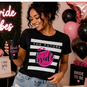 De toekomstige bruid White Glam vrijgezellenfeest Tri-Blend Shirt