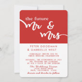 De toekomstige heer en mevrouw bruiloft uitnodigin kaart (Voorkant)