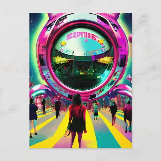 De toekomstige markt briefkaart (Voorkant)