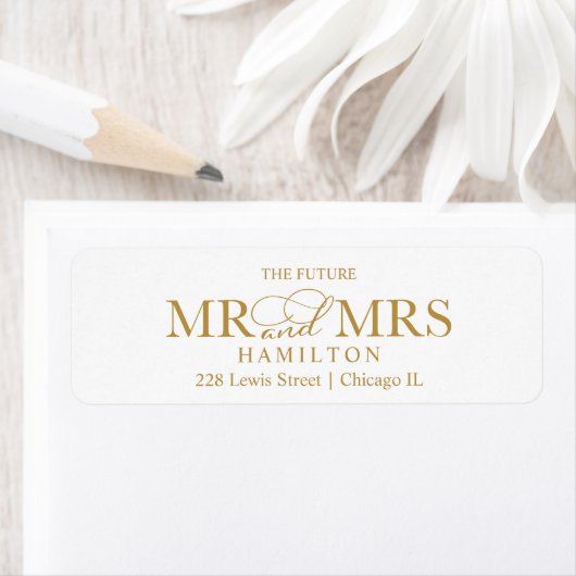 De toekomstige meneer en mevrouw Save The Date ret Etiket (Insitu)