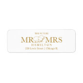 De toekomstige meneer en mevrouw Save The Date ret Etiket (Voorkant)