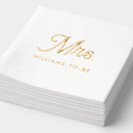 De Toekomstige Mevrouw Custom Vrijgezellenfeest Go Folie Servetten