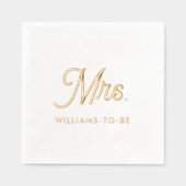 De Toekomstige Mevrouw Custom Vrijgezellenfeest Go Folie Servetten (Voorkant)