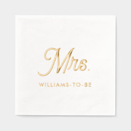 De Toekomstige Mevrouw Custom Vrijgezellenfeest Go Folie Servetten