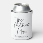 De toekomstige mevrouw en uw naam | Modern cadeau Blikjeskoeler (Blikje Voorkant)
