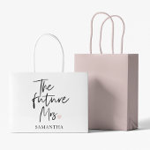 De toekomstige mevrouw en uw naam | Modern cadeau  Groot Cadeauzakje