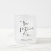 De toekomstige mevrouw en uw naam | Modern cadeau  Matglas Koffiemok (Center)