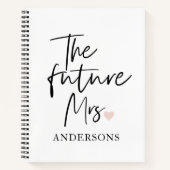 De toekomstige mevrouw en uw naam | Modern cadeau  Notitieboek (Voorkant)