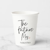 De toekomstige mevrouw en uw naam | Modern cadeau  Papieren Bekers (Achterkant)