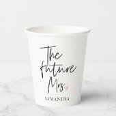 De toekomstige mevrouw en uw naam | Modern cadeau  Papieren Bekers (Voorkant)
