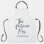 De toekomstige mevrouw en Uw naam | Modern cadeau Schort (Voorkant)