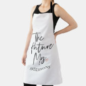 De toekomstige mevrouw en Uw naam | Modern cadeau Schort (Insitu)