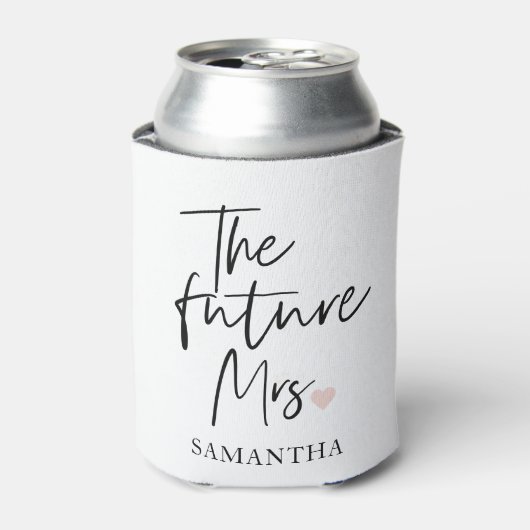 De toekomstige mevrouw en uw naam | Modern schoonh Blikjeskoeler (Blikje Voorkant)
