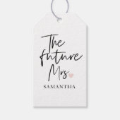 De toekomstige mevrouw en uw naam | Modern schoonh Cadeaulabel (Voorkant)
