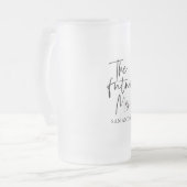 De toekomstige mevrouw en uw naam | Modern schoonh Matglas Bierpul (Voorkant links)