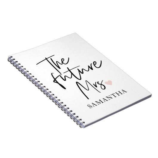 De toekomstige mevrouw en Uw Naam | Modern schoonh Notitieboek (Rechterzijde)