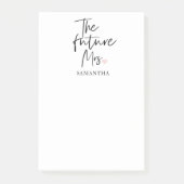 De toekomstige mevrouw en Uw naam | Modern schoonh Post-it® Notes (Voorkant)