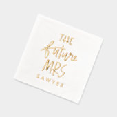 De toekomstige mevrouw gepersonaliseerde verloving folie servetten (Links)