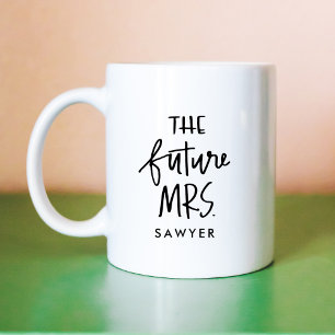 De toekomstige mevrouw   Hand Lettered Coffee Mok
