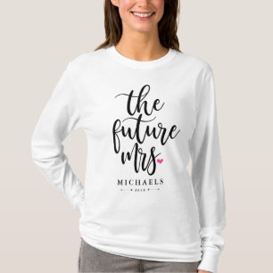 De toekomstige mevrouw (naam) met je trouwjaar t-shirt