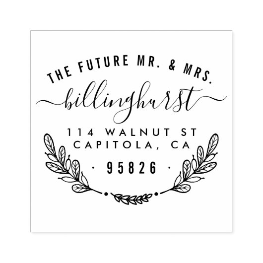 De Toekomstige Mijnheer & Mevrouw Landelijke Retou Rubberstempel (Afrduk)