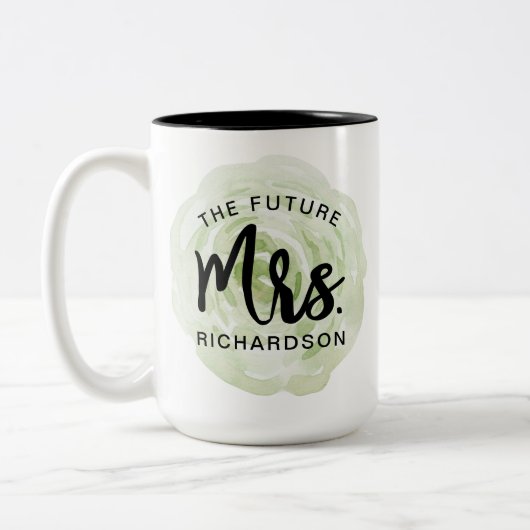 De toekomstige Mok van mevrouw Waterverf Floral (Links)