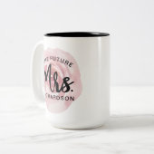 De toekomstige Mok van mevrouw Waterverf Floral (Voorkant links)