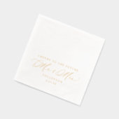 De toekomstige Mr & Mrs Custom Engagement Party Folie Servetten (Links)