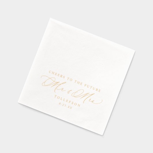 De toekomstige Mr & Mrs Custom Engagement Party Folie Servetten (Links)